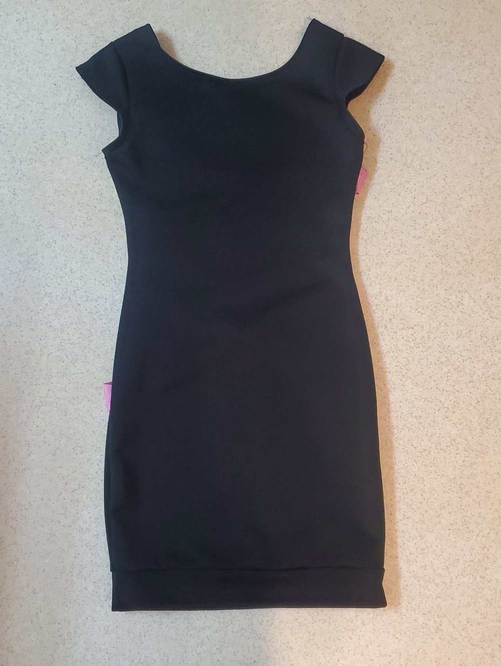Classic Black Cap-Sleeve Sheath Dress - Women's